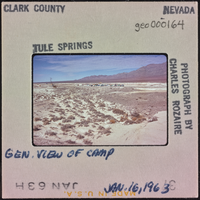 Photographic slide of Tule Springs, Nevada, January 16, 1963