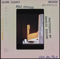 Photographic slide of a toilet, Tule Springs, Nevada, January 20, 1963