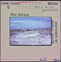 Photographic slide of camp site at Tule Springs, Nevada, October 1962