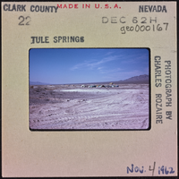 Photographic slide of of Tule Springs, Nevada, November 4, 1962
