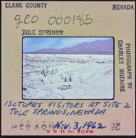 Photographic slide of people at Tule Springs, Nevada, November 3, 1962