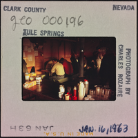 Photographic slide of people at Tule Springs, Nevada, January 16, 1963