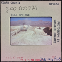 Photographic slide of a bulldozer, Tule Springs, Nevada January 21, 1963