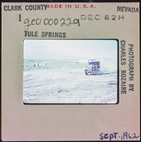 Photographic slide of a truck, Tule Springs, September 1962