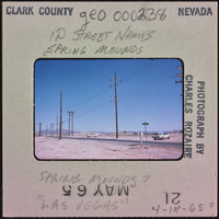 Photographic slide of Smoke Ranch Road, Las Vegas, Nevada, April 18, 1965