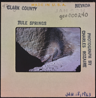 Photographic slide of soil, Tule Springs, Nevada, January 15, 1963