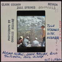 Photographic slide of people at Tule Springs, Nevada, October 1, 1962