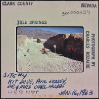 Photographic slide of people at Tule Springs, Nevada, January 16, 1963