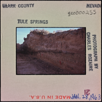 Photographic slide of a trench, Tule Springs, Nevada, January 28, 1963