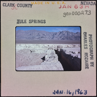 Photographic slide of a trench, Tule Springs, Nevada, January 16, 1963