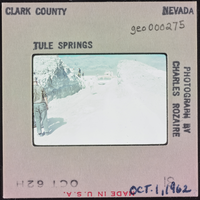 Photographic slide of a bulldozer, Tule Springs, Nevada, October 1, 1962