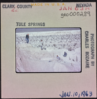 Photographic slide of people at Tule Springs, Nevada, January 10, 1963