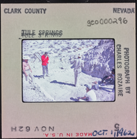 Photographic slide of people at Tule Springs, Nevada, October 1, 1962