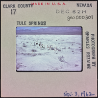 Photographic slide of people at Tule Springs, Nevada, November 3, 1962