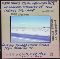 Photographic slide of desert landscape, Nevada, October 14, 1962