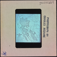 Photographic slide of "The North American Desert" map, circa 1950s-1960s