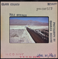 Photographic slide of a trench, Tule Springs, Nevada, January 21, 1963