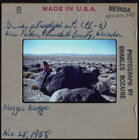 Photographic slide of Wuzzie George near Fallon, Churchill County, Nevada, November 28, 1958