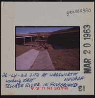 Photographic slide of archeological site in Wadsworth, Washoe County, Nevada, circa early 1960s