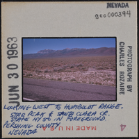 Photographic slide of mountains, Pershing County, Nevada, circa early 1960s