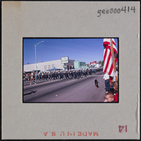 Photographic slide of parade in Carson City, Nevada, October 31, 1963
