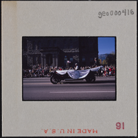 Photographic slide of a car in a parade in Carson City, Nevada, October 31, 1963