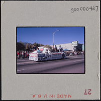 Photographic slide of a parade float in Carson City, Nevada, October 31, 1963
