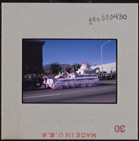 Photographic slide of a float in a parade in Carson City, Nevada, October 31, 1963