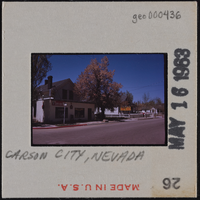 Photographic slide of a street in Carson City, Nevada, circa early 1960s