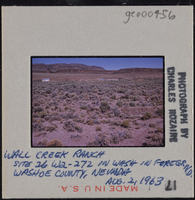 Photographic slide of Wall Creek Ranch, Nevada, August 2, 1963
