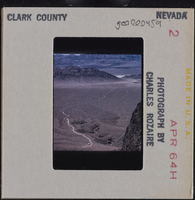 Photographic slide of a desert landscape, Clark County, Nevada, circa 1963-1964