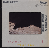 Photographic slide of a man in a cave, Clark County, Nevada, circa 1963-1964