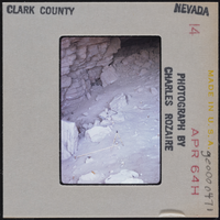 Photographic slide of a cave in Clark County, Nevada, circa 1963-1964