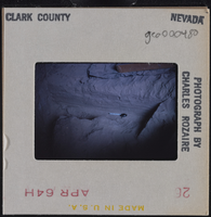 Photographic slide of an archeological site, Clark County, Nevada, circa 1963-1964