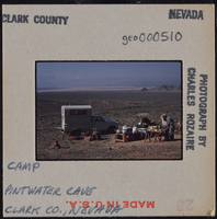 Photographic slide of desert campsite, Nevada, circa 1964-1965