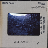 Photographic slide of people at Pintwater Cave, Nevada, circa 1964-1965