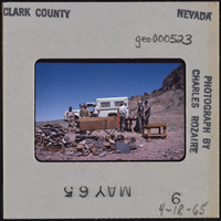 Photographic slide of people at Pintwater Range, Nevada, April 18, 1965