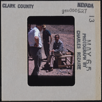 Photographic slide of people at Pintwater Range, Nevada, circa 1965