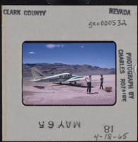 Photographic slide of a plane at Pintwater Range, Nevada, April 18, 1965