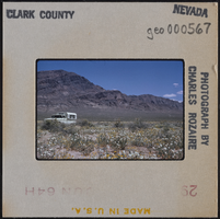 Photographic slide of a truck near Pintwater Cave, Nevada, circa 1964