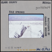 Photographic slide of a trench at Tule Springs, Nevada, January 18, 1963