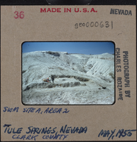 Photographic slide of a Tule Springs archaeological site, Nevada, May 1955