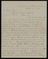Correspondence, C.M. Over to Hampton George regarding the autopsy report of William and Edward Kiel