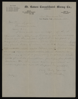 Correspondence, W.H. Clarke to Levi Syphus