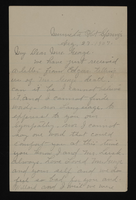 Correspondence, Mrs. E.W. Lusk to Sadie George