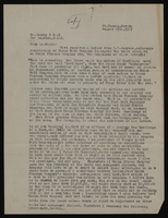 Correspondence, Levi Syphus to Dr. Wherry E. Neel