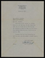 Correspondence, Wm. G. Bonelli to Sadie B. Clayton