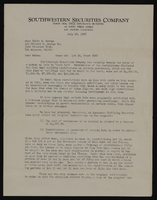 Correspondence, W. Herbert Allen to Sadie B. George