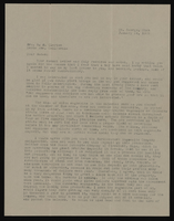Correspondence, Levi Syphus to Mrs. W.M. Clayton