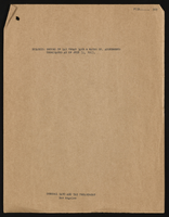 Record of LVLWC Agreements Terminated as of 1953